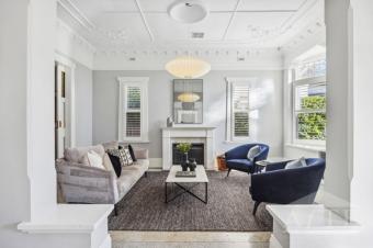 Front Lounge with open fireplace