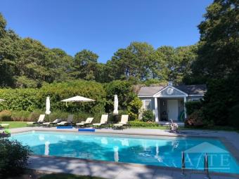 pool and pool house