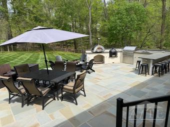 Outdoor kitchen and fire pit